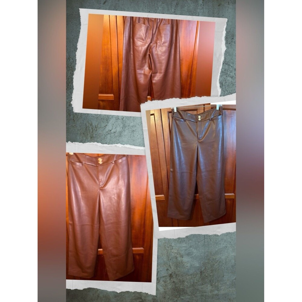 Chico's Brown Leather Pants #1018